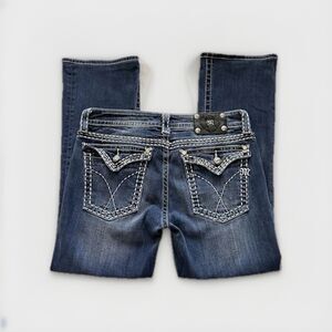 VTG Miss Me Low Rise Boot Cut Jeans 32x31 (Altered To 32x28) Y2K Embroidered